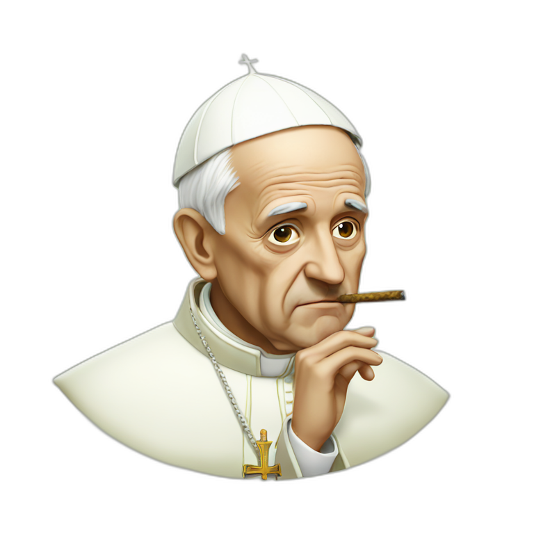 pope-smoking-weed emoji