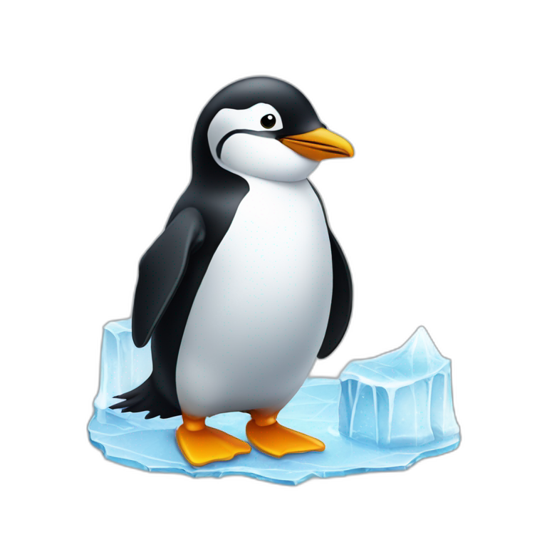 Pinguïn on ice emoji