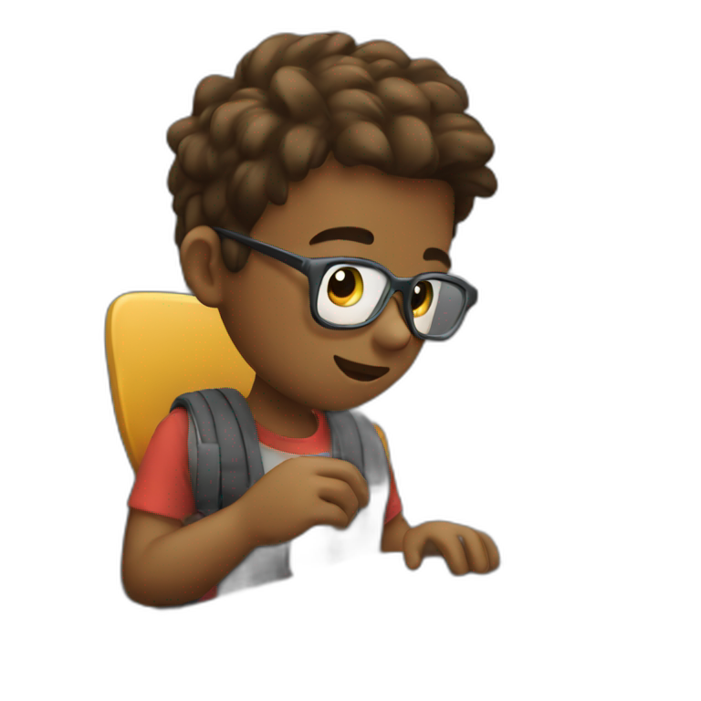 boy coding on laptop emoji