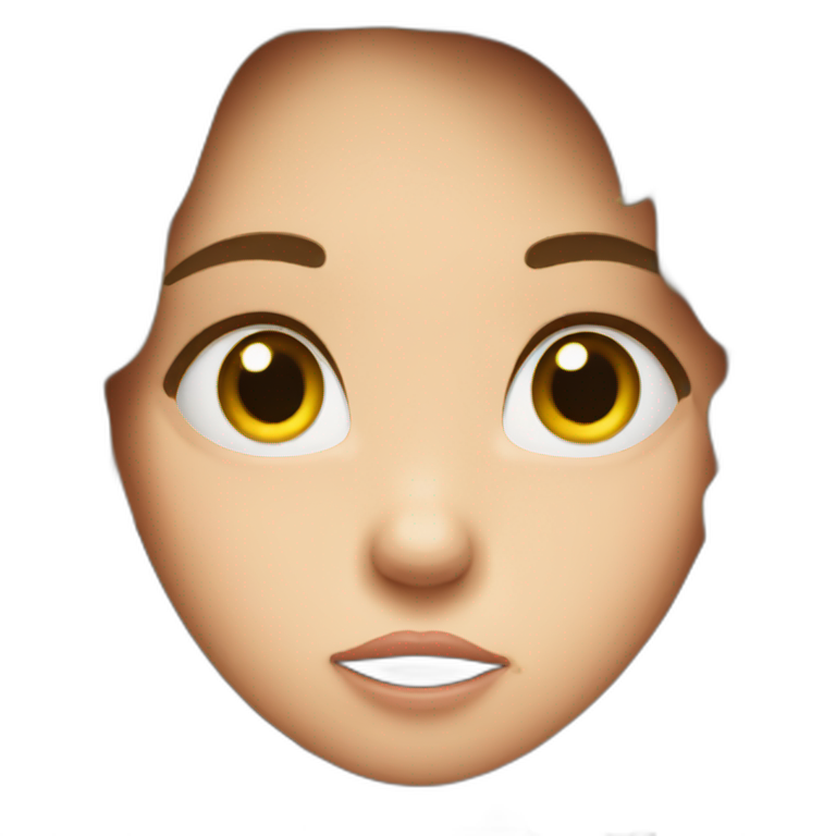 Shocked but also empathetic girl emoji
