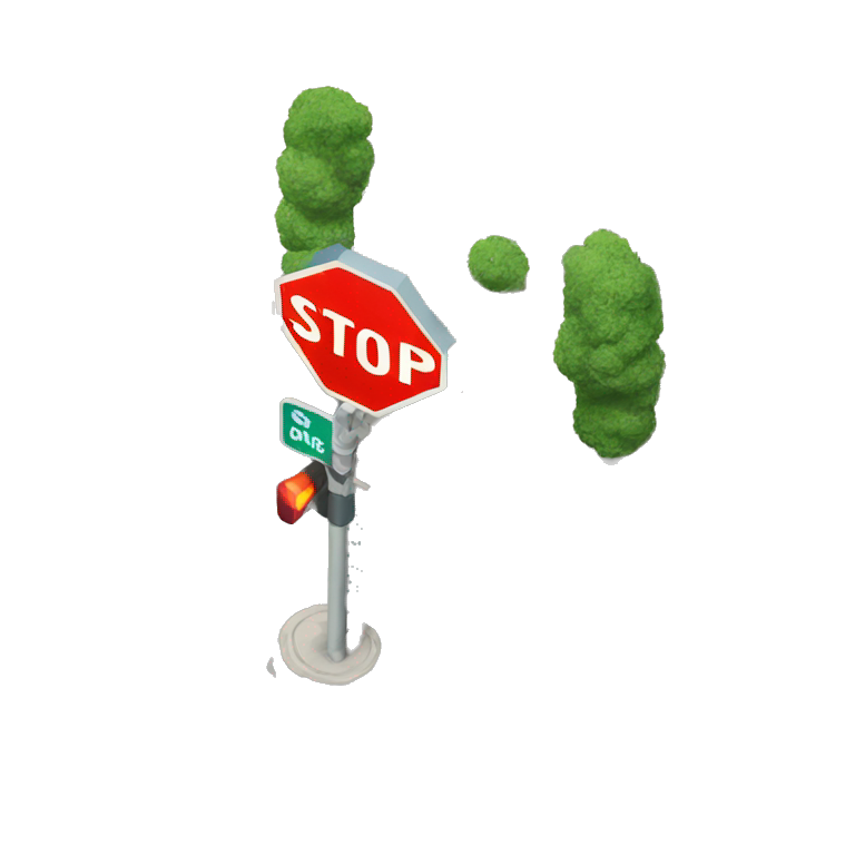 stop sign with the word stop like in Los Angeles street emoji