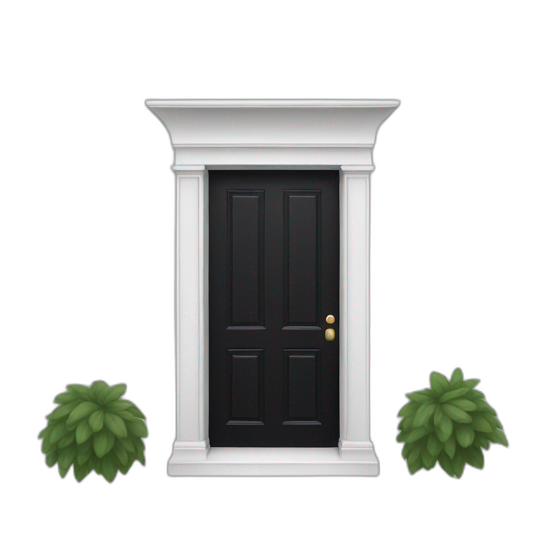 White black door emoji