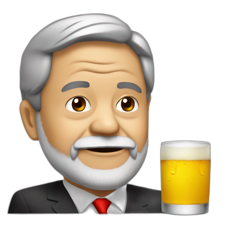 Presidente Lula drunk emoji
