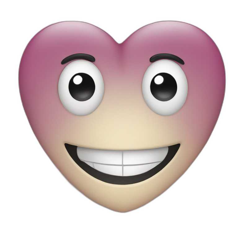 Heart in smile face emoji