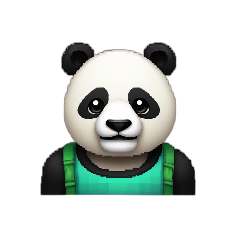 8-bit panda emoji