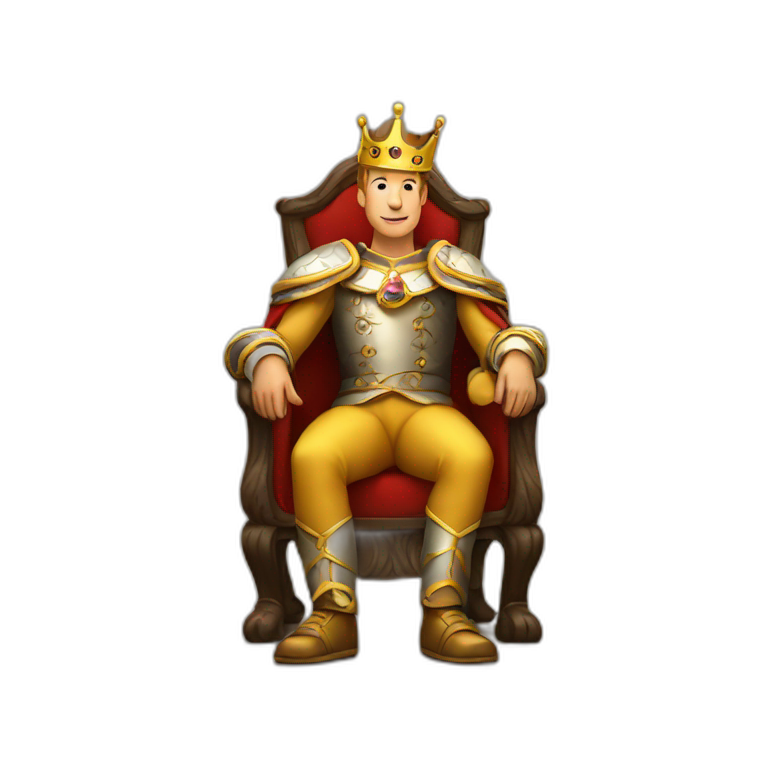 A king sitting on chair  emoji