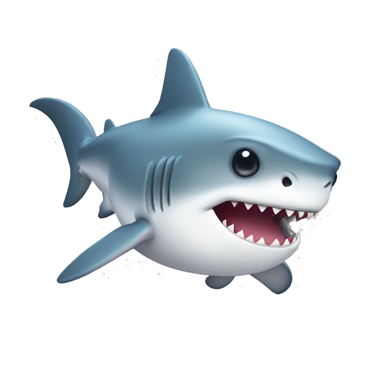 Cute little chubby Shark emoji