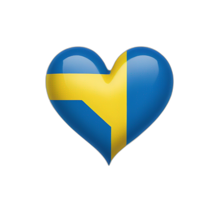 heart with ukrain flag inside emoji