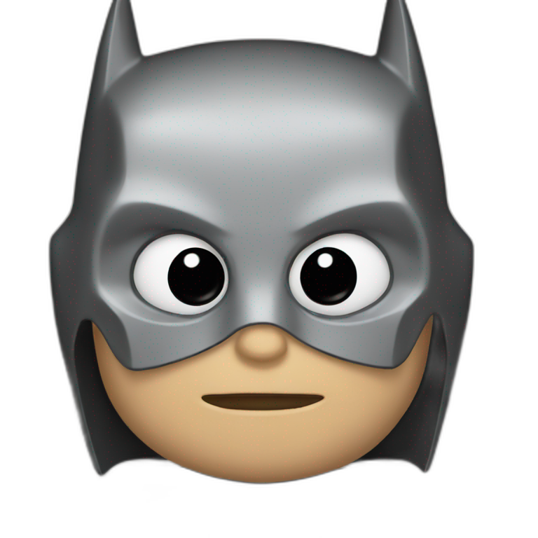 Batman with iPhone emoji