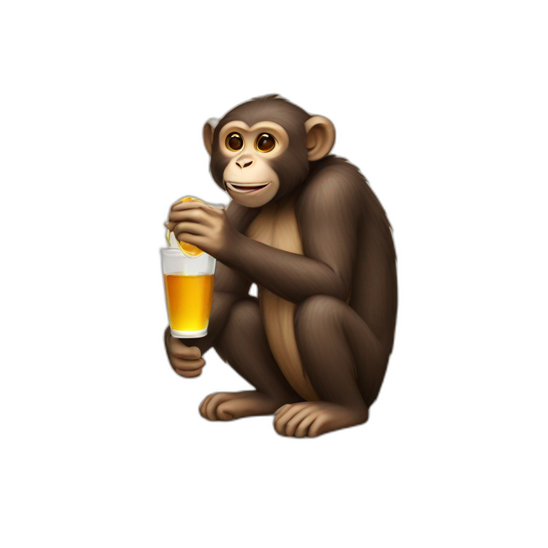 monkey drinking bear emoji