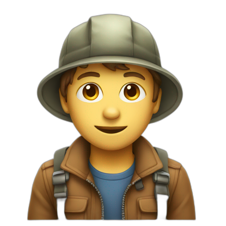 Boy with propeller hat emoji