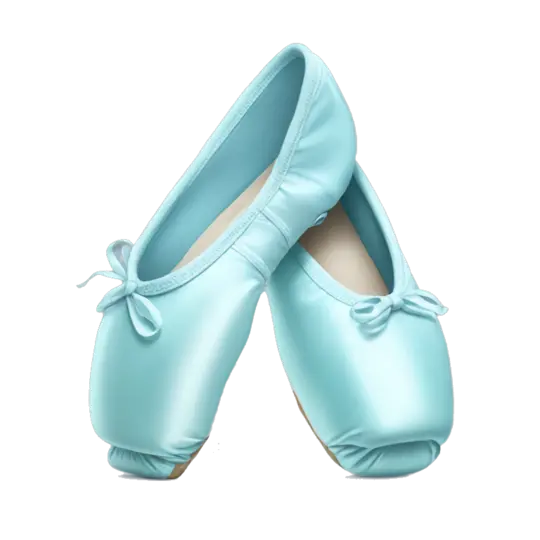 light blue ballet pointe shoes emoji AI Emoji Generator