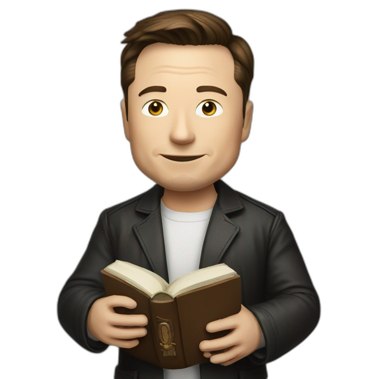 elon musk holding bible emoji