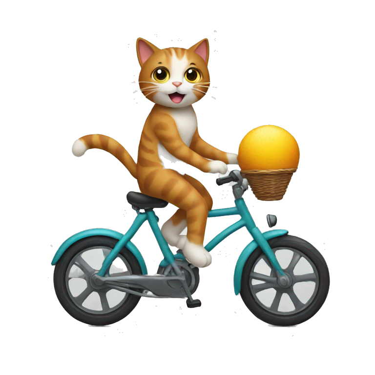 Cat on bike emoji