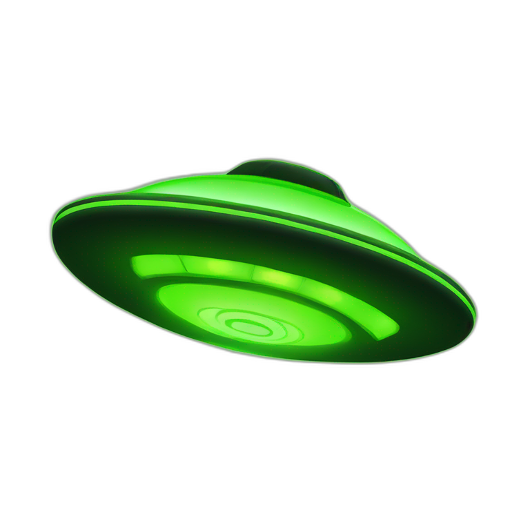 Neon green  Flying saucer emoji