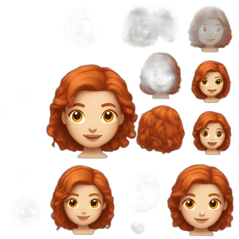 perky redhair girl emoji