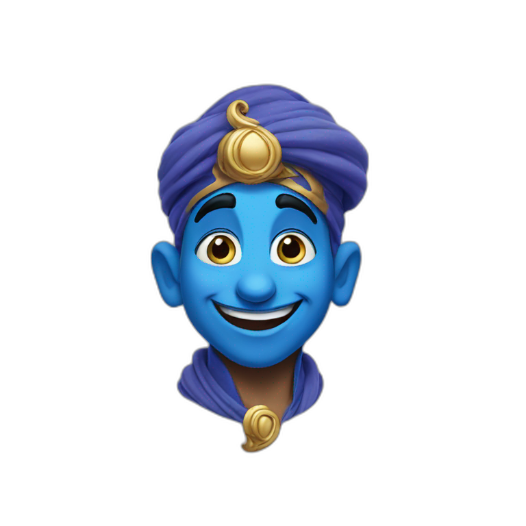 Blue genie from Aladdin  emoji