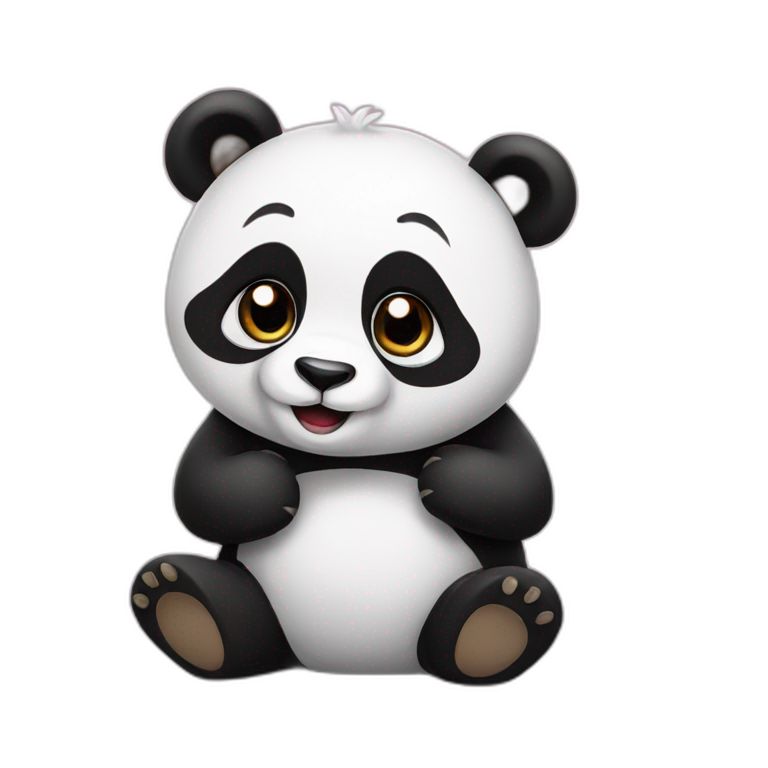 Panda is in love emoji