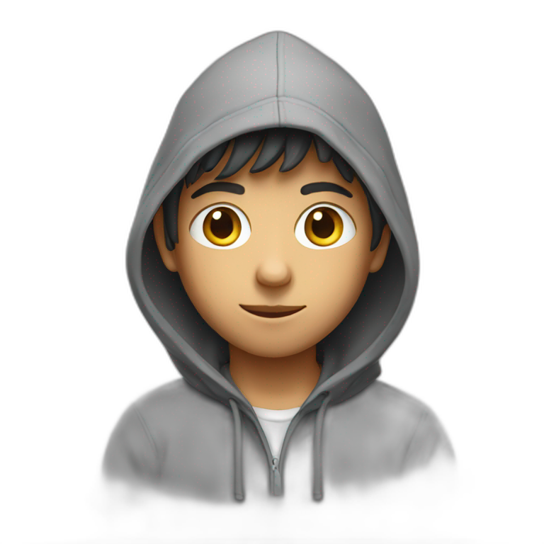 A boy with hoodie emoji
