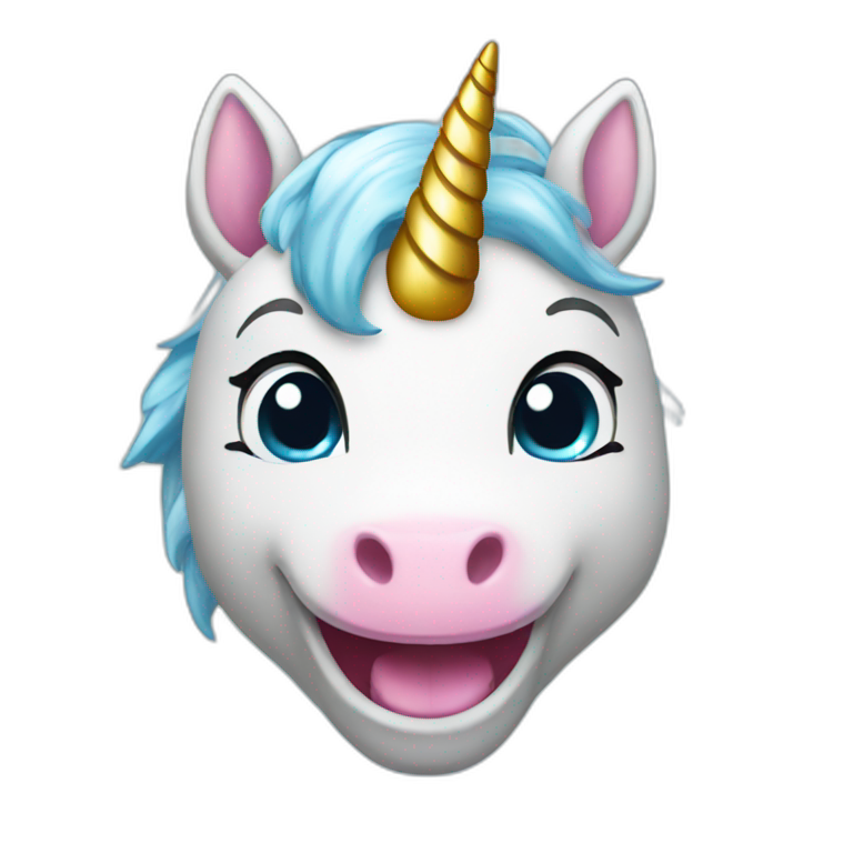 happy diamond unicorn emoji