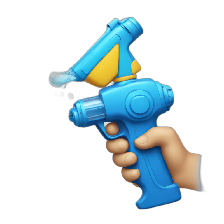 holding water gun emoji