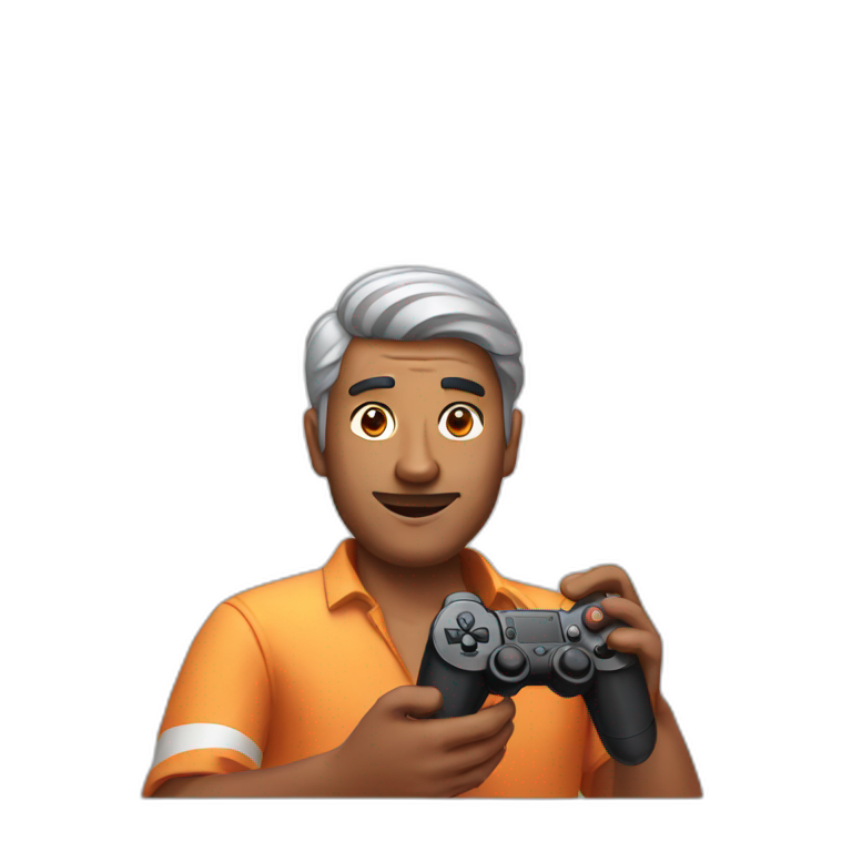 Indian man With a PlayStation Fire Controller emoji