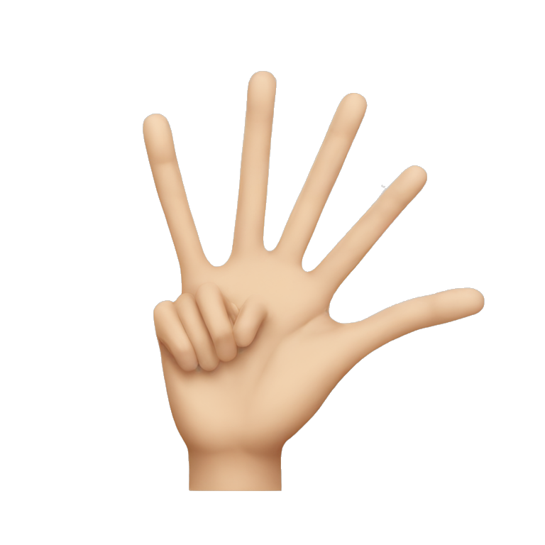 numbers with hand emoji