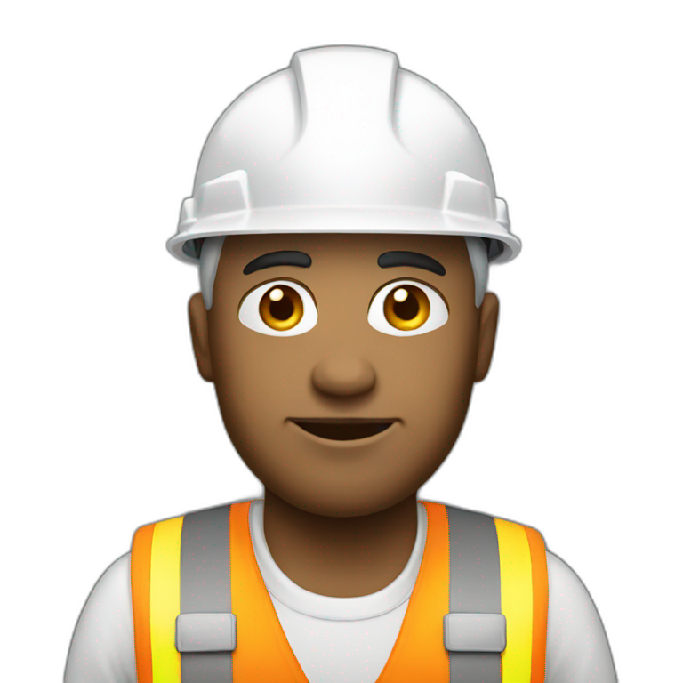 White Construction worker emoji