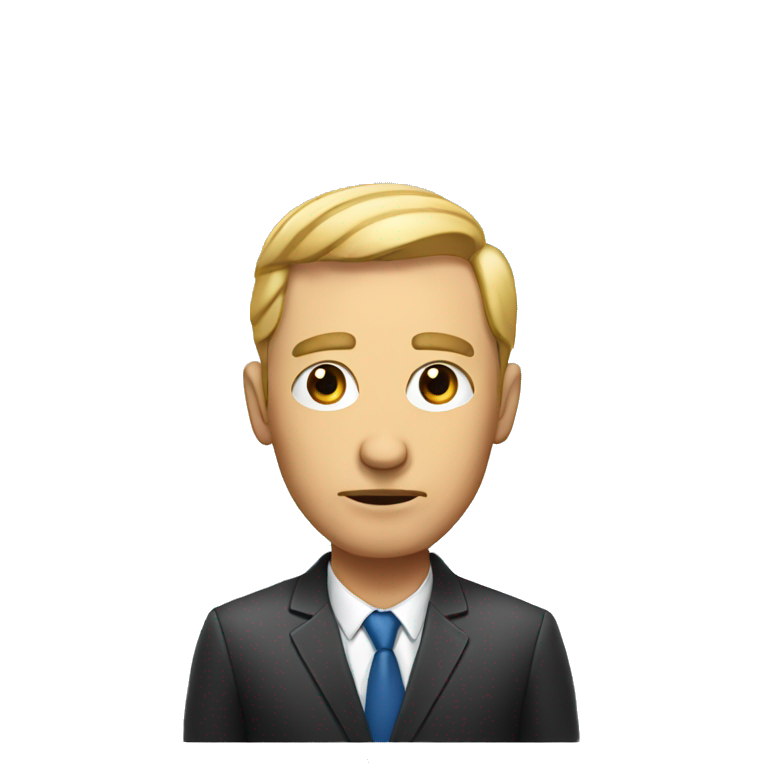 politician man with interrogation point emoji
