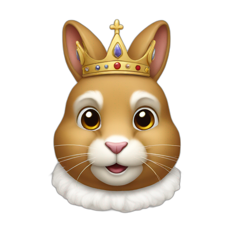 A rabbit that is a king emoji