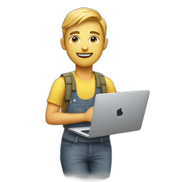 design school student macbook emoji