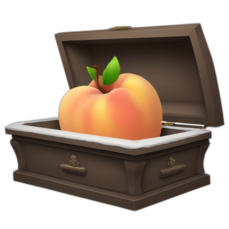 Peach in a coffin emoji