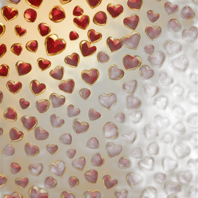 Red Diamond heart gold r emoji