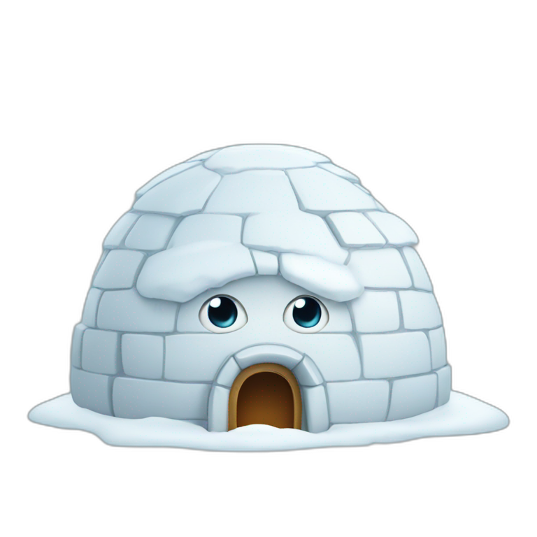 igloo surprised face emoji