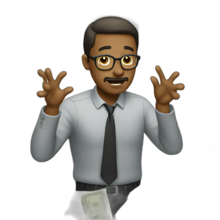 man talking money emoji