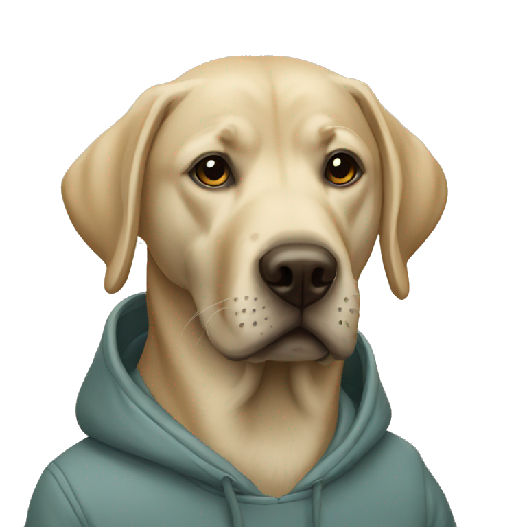 Labrador with a hoodie  emoji