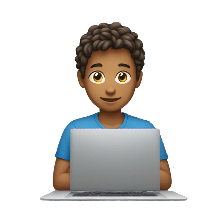 boy with laptop emoji