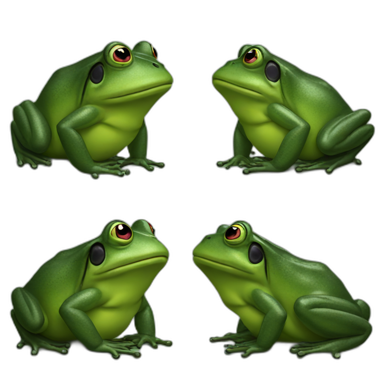 Black frog kiss shrek emoji