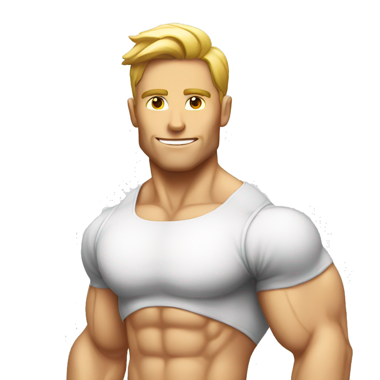 white fitness trainer muscle emoji