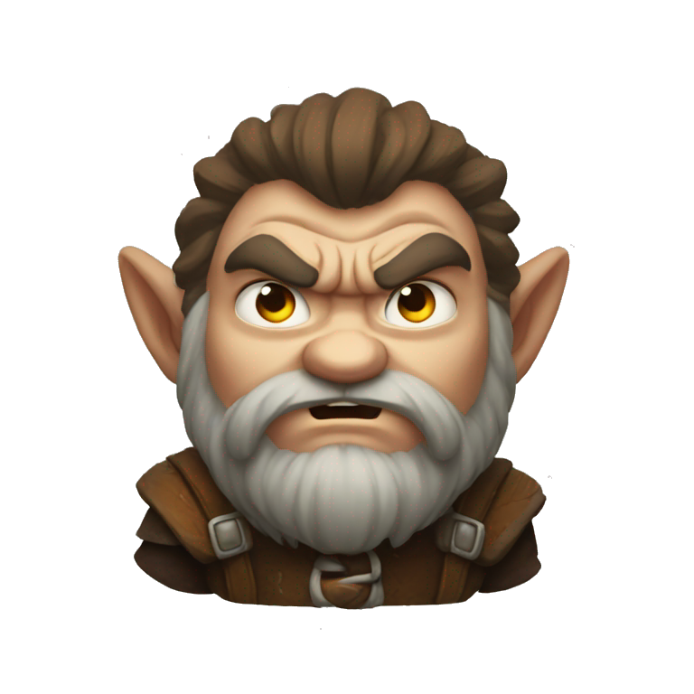 little cute angry dwarfs emoji