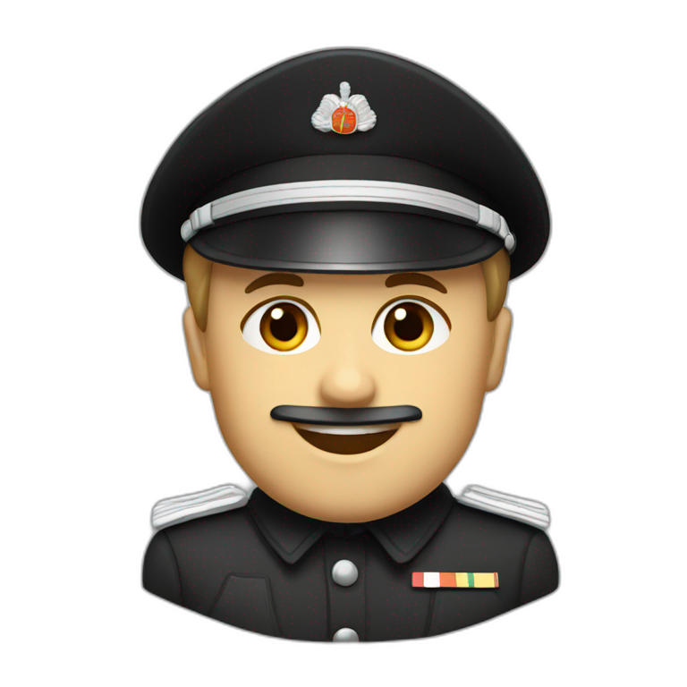 German officer black uniform emoji