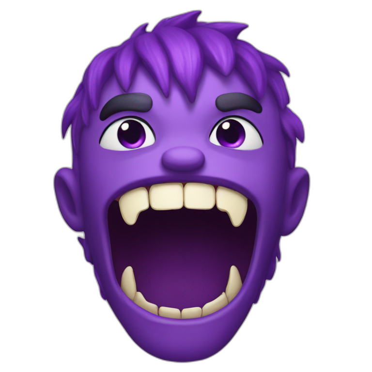 purple people eater emoji