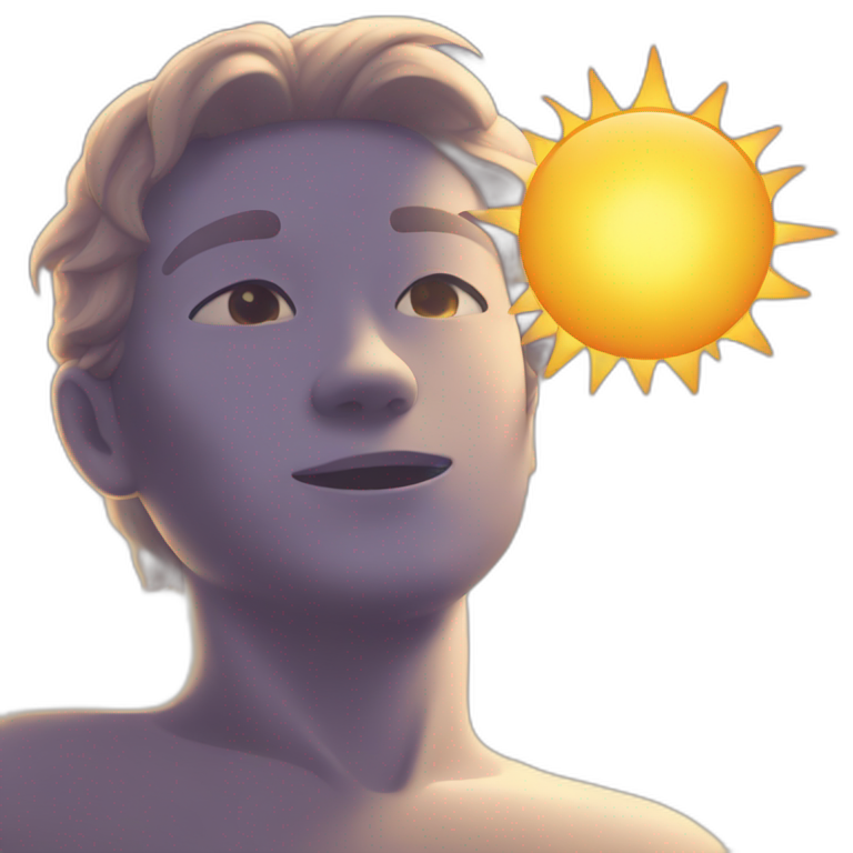 Face looking at the sun emoji