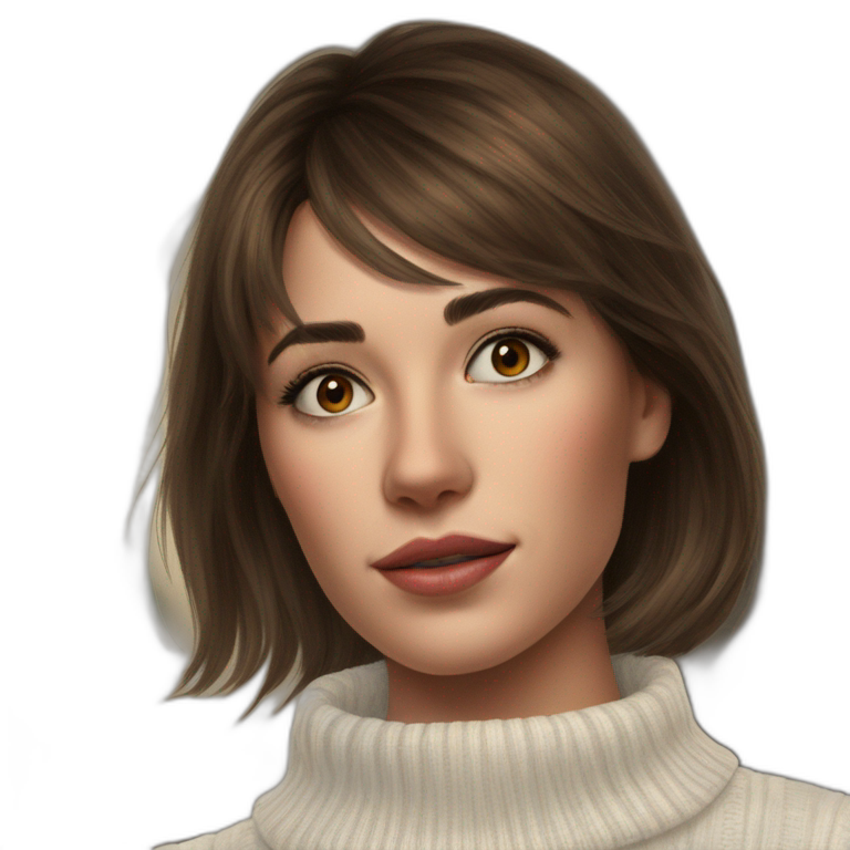 brown hair girl in sweater emoji