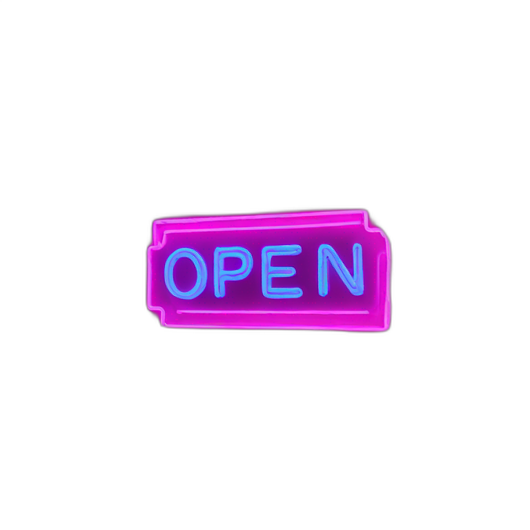 open sign neon emoji