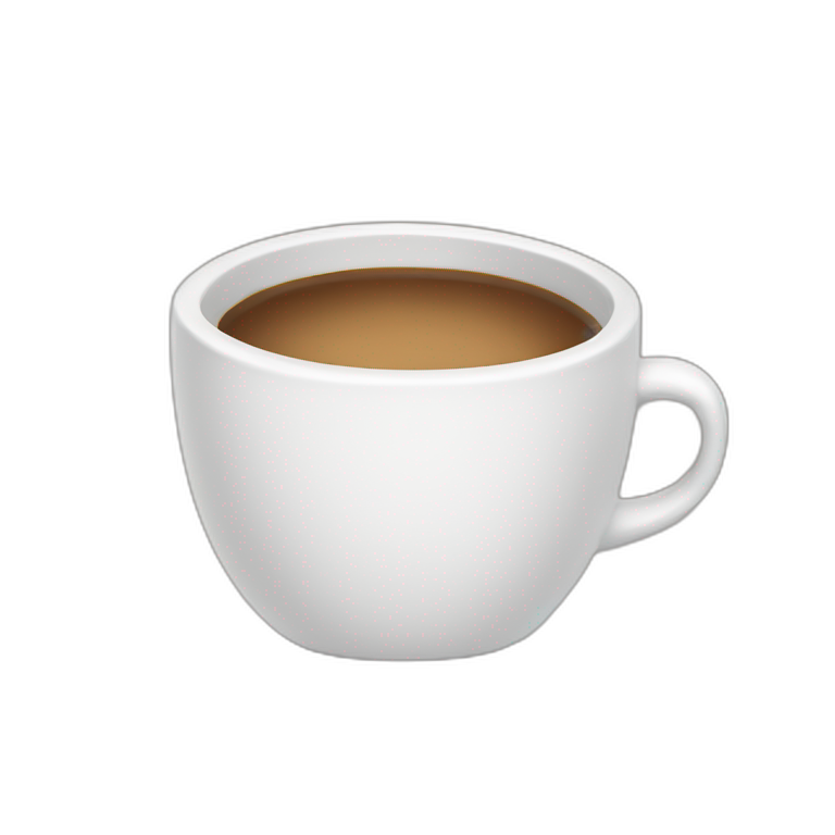 White cup for coffee emoji