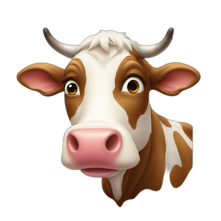 cow blowing kiss emoji