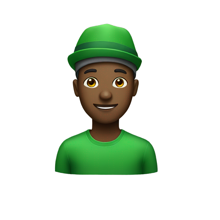 african guy with a green hat emoji