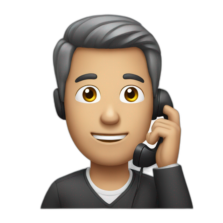man talking on the phone emoji