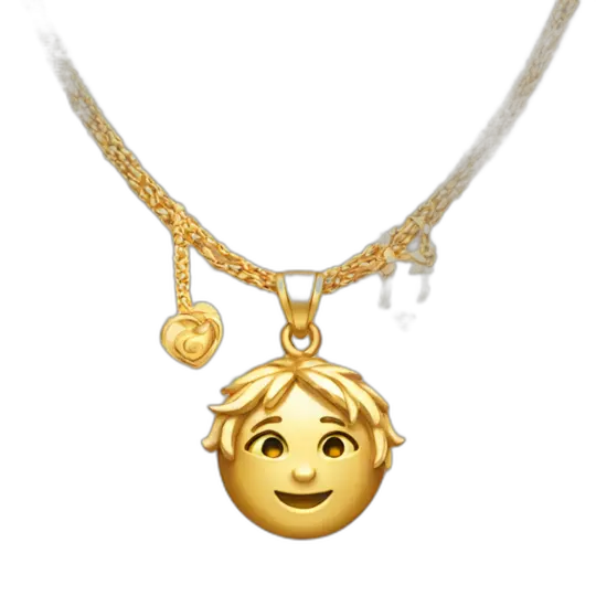 gold clown pendant emoji AI Emoji Generator